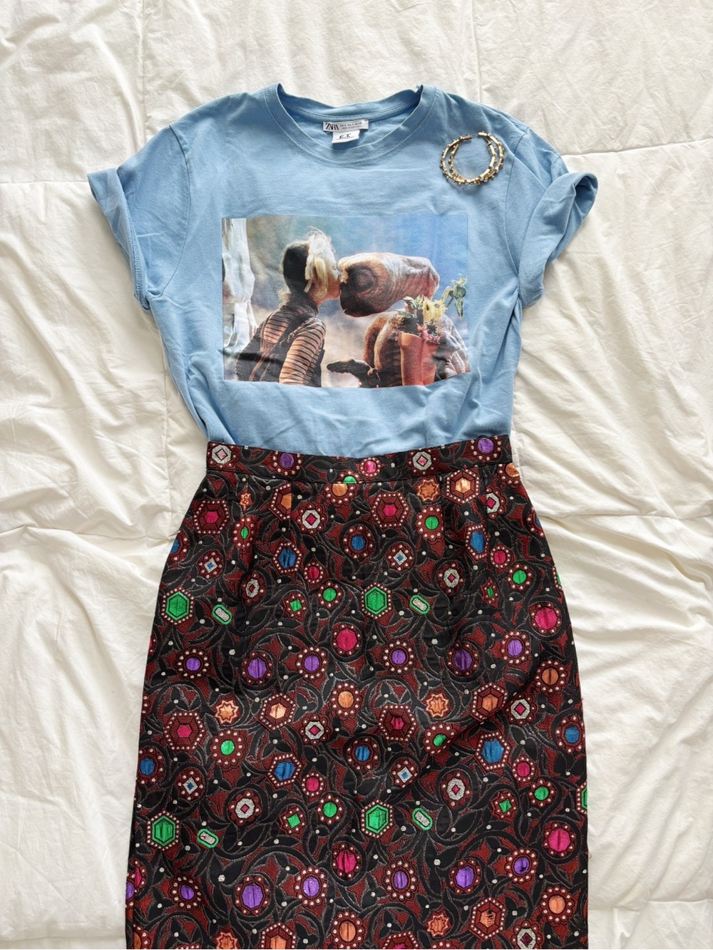 Guy Laroche Multicolor Embellished Midi Skirt
